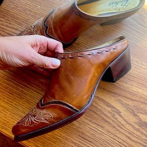 Lucchese leather mules. Size 8.5. Barely worn. Gorgeous spring boots